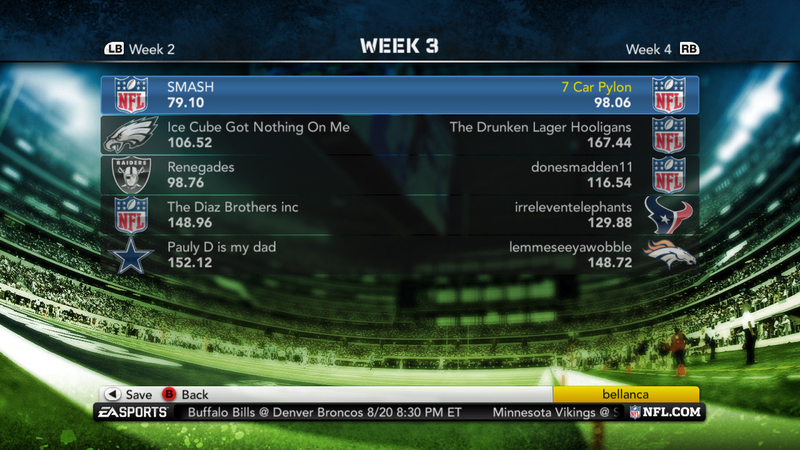Illustration for article titled Check Your Fantasy Football League's Scores When You Play Madden NFL 12